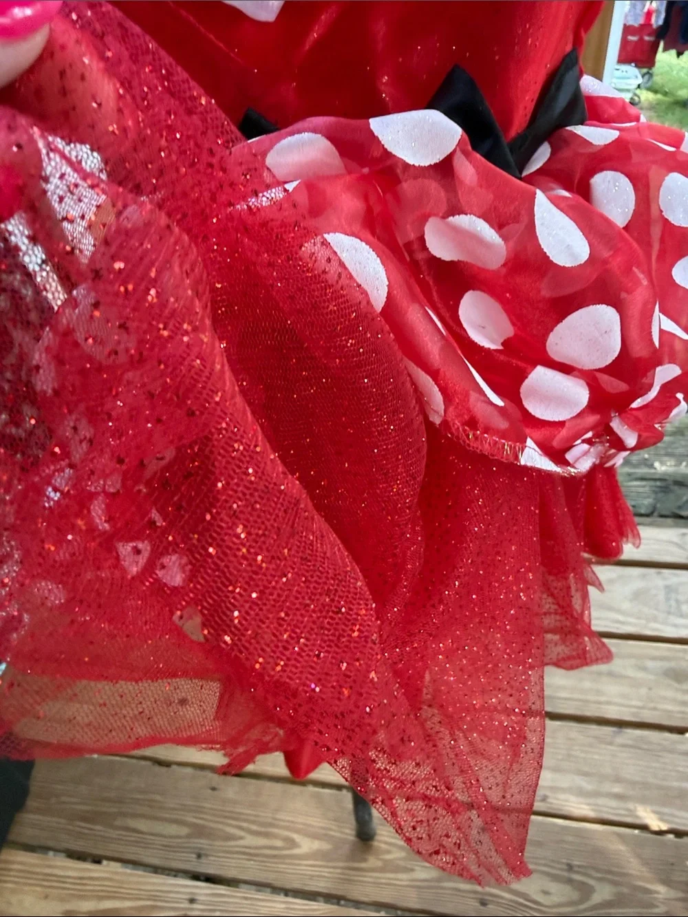New Minnie Mouse layered Costume Girls 3T-4T Minnie Mouse ears too!